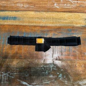 Dolce & Gabbana Black Belt with Gold Plaque